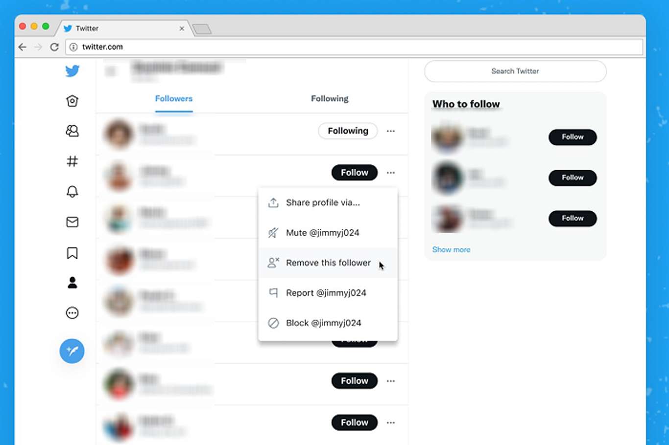 Twitter, "takipçi çıkarma" özelliğini test ediyor Twitter, "takipçi çıkarma" özelliğini test ediyor